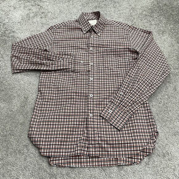 Billy Reid Standard Cut Cotton Shirt Mens Small Multi Plaid Button Down Casual - Picture 1 of 12